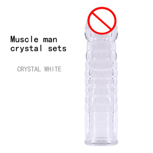 Silikon Realistische Kristall-Kondom Penishüllen Weiche Männer-Kondome Penishülle <span class=keywords><strong>Dildo</strong></span>-Verlängerung - Product Image 3