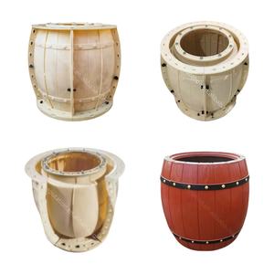 Grosir besar pasokan besar berbagai Abs plastik tanaman taman buatan kayu Pot bunga cetakan untuk beton semen Pot ember - Product Image 2