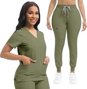 Hospital de bolsillo elástico Unisex uniforme médico Hospital Scrub transpirable elástico Scrub Color personalizado médico Scrub enfermera uniforme - Product Image 3