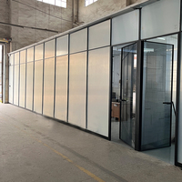 Cloison de séparation de bureau intelligente en verre HDSAFE pour hôtel, bureau, salle de réunion, restaurant, cloison intérieure en aluminium, cloison de séparation en verre de 8 mm