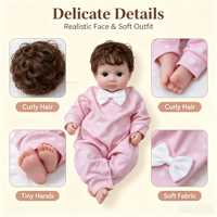 Poupée en silicone solide, poupée reborn avec une peau de bébé douce, élastique et réaliste