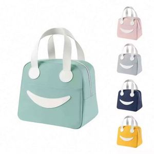The New Large Polyester Smile <b>Lunch</b> <b>Box</b> Cooler to Insulated Thermal <b>Lunch</b> <b>Bags</b> - Product Image 1