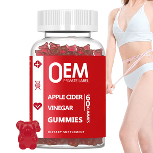 Service personnalisé Complément alimentaire pour la santé digestive Gommes au vinaigre de cidre Complément alimentaire détox quotidien ACV Bonbons mous gommeux - Product Image 1