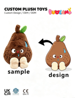 Ours en peluche personnalisé en forme de poire, adorable et moelleux, pour décoration ou cadeau