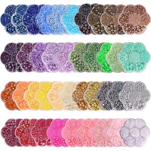 CY, Kit de cuentas de plástico ABS de colores sueltos, caja DIY, accesorios de decoración de uñas, parte posterior plana lisa, medias perlas redondas de plástico - Product Image 1