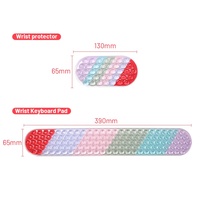 Ensemble de tapis de souris en cristal imprimé personnalisé Nouveau Grainy PC Creative, tapis de souris de jeu en gel transparent en silicone avec repose-poignet pour le bureau