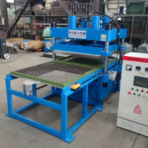 Línea de producción de azulejo de suelo de goma, máquina de prensado de desecho de neumáticos, estera de goma, aprobado por la CE