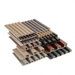 WPC Fluted <b>Wall</b> Panel Interior <b>Wall</b> <b>Covering</b> Waterproof Anti Termite Wood Plastic Composite Decorative Fluted Panels OEM ODM - Product Image 1