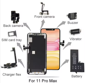 Coques de Téléphone Mobile pour iPhone 12/12 <span class=keywords><strong>Mini</strong></span> Arrière, Châssis Intermédiaire avec Flex, Tiroir SIM et Boutons Latéraux - Product Image 6