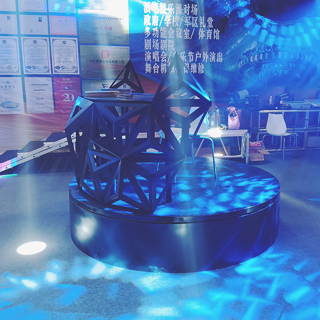 JUCHEN 360 Degree KTV Revolving Dj Station Concert Performance 2M Electrical DJ Rotating Stage Platform