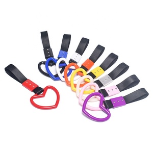 JDMotorsport88 JDM <span class=keywords><strong>Tsurikawa</strong></span> Anneaux en forme de cœur pour poignées de voiture, breloques de drift, anneaux de décoration pour pare-chocs arrière, bus et métro - Product Image 1