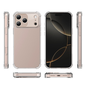 Étui transparent de luxe avec étui pour <span class=keywords><strong>iPhone</strong></span> 17 16 <span class=keywords><strong>Pro</strong></span> <span class=keywords><strong>Max</strong></span> 15 14 <span class=keywords><strong>13</strong></span> 12 11 étuis de téléphone portable transparents en TPU antichoc - Product Image 3