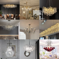 Lámpara de Cristal con Marco de Cobre de Alta Gama 7011, Elegante Lámpara de Techo Estilo Francés Vintage, Lámpara Decorativa para Comedor y Hotel