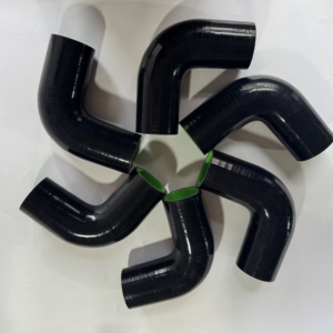 Customized Size 45/90/120 Degree High Quality 90&deg; Elbow <strong>Silicone</strong> Hose51/63/75mm 3-6 Ply Polyester Reinforced High Temp Resistant - Product Image 1