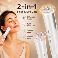 Masseur facial 2-en-1 avec deux têtes de massage, rechargeable, contrôle de la minuterie, appareil de beauté anti-âge