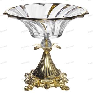 Tazón de Vidrio Ecológico de Diseño Italiano con Base de Metal, Chinni Posuda, para Mercados de Uzbekistán y Tayikistán, Uso en Fiestas - Product Image 4
