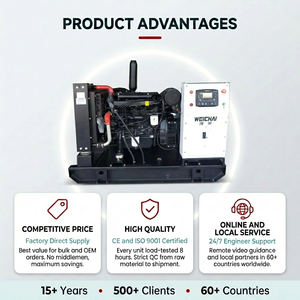 Open Type Backup Generator 20kva 16kw 3 Phase 400/230V 50Hz for Farms Community <b>Camping</b> ISO CE Certificate WP2.3D25E200 Compact - Product Image 1