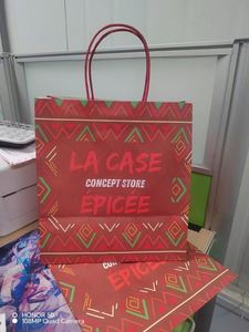 Bolsas de Papel Kraft de Lujo con Logotipo Personalizado, Bolsas de Compras Blancas y Marrones de Grado Alimenticio para Fiestas de Cumpleaños Infantiles, Regalos de Boda para Velas - Product Image 2