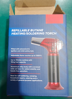 Chalumeau à gaz, torche au butane, torche de cuisine rechargeable, torche à crème brûlée, briquet torche, torche à souder