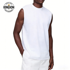 Canotte da Uomo di Lusso Senza Maniche con Collo a Costine, T-shirt Personalizzate in Cotone Organico al 100% per Streetwear - Product Image 1