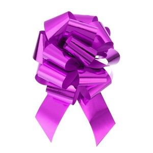 Grand nœud décoratif métallique à tirer facilement pour emballage cadeau, décoration de voiture de mariage, présentation d'événements - Product Image 5