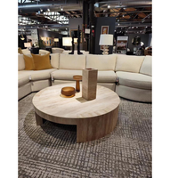 ODM/OEM Table basse moderne en pierre de marbre travertin personnalisable et Collection de comptoir de table à manger