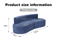 Gorman Modernes Chesterfield Dreisitzer L-Form Stoffsofa für Schlafzimmer Hotel Villa Heimgebrauch Wolkenweiß Beige