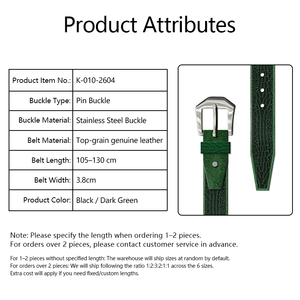 Ceinture <span class=keywords><strong>Homme</strong></span> en Cuir Véritable Gaufré Croco de Haute Qualité, en Cuir de Vachette Italien Pleine Fleur, avec Boucle Ardillon en Acier Inoxydable pour Tenues Quotidiennes Décontractées en Jean - Product Image 4