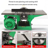 Outil de banc multifonctionnel 1300W Raboteuse + Scie circulaire combinée pour ateliers de menuiserie