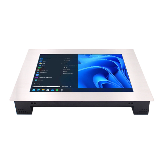 15" Stainless Steel Industrial Embedded Monitor PC All-in-one Touch Screen Panel Display for Marine/Kitchen/Vending Machine