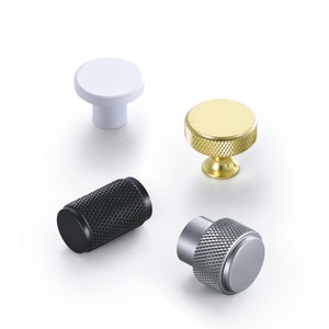 Quincaillerie d'armoire Poignée de porte d'armoire à tiroir en alliage d'aluminium à tête ronde à trou unique pour cuisine de chambre à coucher pour armoires à chaussures de garde-robe - Product Image 3