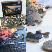 Puzzle personnalisé Villages Costiers des Cinque Terre 1000 pièces 700x500mm Planche grise Impression HD Découpe de précision Finition mate Boîte cadeau OEM