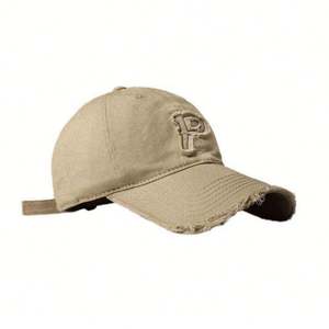 Vente en gros de haute qualité unisexe 100% coton 3D broderie logo usé déchiré chapeaux en détresse casquette de baseball - Product Image 5