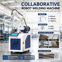 Robot collaboratif de soudage en acier inoxydable et acier au carbone, portée de bras 1800 mm, 500A 350A, fonction Drag and Teach, sans programmation