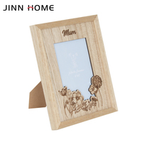 Bingkai Foto Jinn Home 4x6 Motif Bunga Tanaman Warna Kayu Klasik Ukiran JH-FW3195-46 4-warna