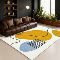 Neuartige Abstrakte Moderne Designer-Teppiche Heimdekoration Flauschiger Kunstkaschmir Bedruckter Waschbarer Rutschfester Wohnzimmerteppich