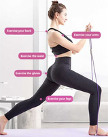 Bande d'exercice portable en TPE à haute élasticité en forme de figure 8 pour adultes, équipement de fitness à domicile, musculation, yoga, entraînement des bras