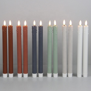 Bán buôn Tear nhỏ giọt nhựa Pin hoạt động nến Gậy Flameless taper nến với từ xa - Product Image 3