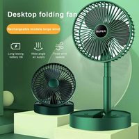 Ventilateur de téléphone portable USB rechargeable, mini, silencieux, pliable et télescopique, modèle A8 en plastique, vente chaude en usine