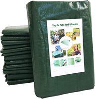 Bâche imperméable en PE de poids moyen pour couverture de bac à sable, bâche extérieure pour débris de pelouse, aménagement paysager, ramassage de feuilles, tente