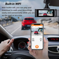 Cámara para Coche Triple IPS de 3.0 Pulgadas y 1080P, 3 Lentes, 130° ° /95 ° /60 ° Monitor de Estacionamiento, Detección de Movimiento, Grabación en Bucle, DVR para Auto