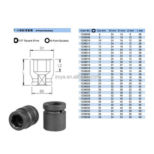 Car Accessory Tyre Repair Tool Universal Impact <strong>Socket</strong> 1/2" 6-Point <strong>Socket</strong> <strong>18mm</strong> Size Lenrth 38mm CRMO Material for Universal Use - Product Image 3