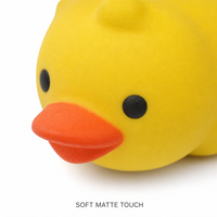 Jouet Squishy Canard Doux au Toucher Mat, Corps Compressible, Bec Orange, Anti-Stress de Bureau