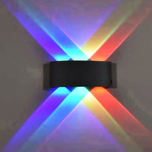 Lámpara <span class=keywords><strong>de</strong></span> pared para exteriores, iluminación RGB colorida, enrejados, lente <span class=keywords><strong>de</strong></span> ojo <span class=keywords><strong>de</strong></span> toro Cob, luces <span class=keywords><strong>de</strong></span> pared, foco <span class=keywords><strong>de</strong></span> arriba y abajo - Product Image 2