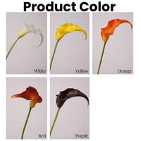 Nouvelle Arrivée 2026 – Décoration de Mariage Populaire : Lys Calla Artificiels en Latex, Effet Réel, Blancs