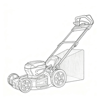 Tondeuse à gazon sans fil Vertak 40V sans balais, tondeuse à gazon électrique avec sac à herbe et hauteur de coupe réglable pour l'entretien des pelouses de jardin