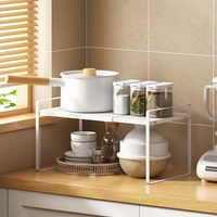 Étagère de cuisine autoportante en fer, extensible, rétractable et mobile, avec compartiments superposés, pour rangement polyvalent des assaisonnements