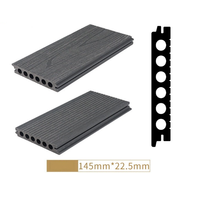 Échantillon Gratuit - Nouveau Revêtement de Terrasse Extérieur en Composite Coextrudé, Couleur Teck, Antidérapant, Étanche et Résistant aux UV, 140*23mm