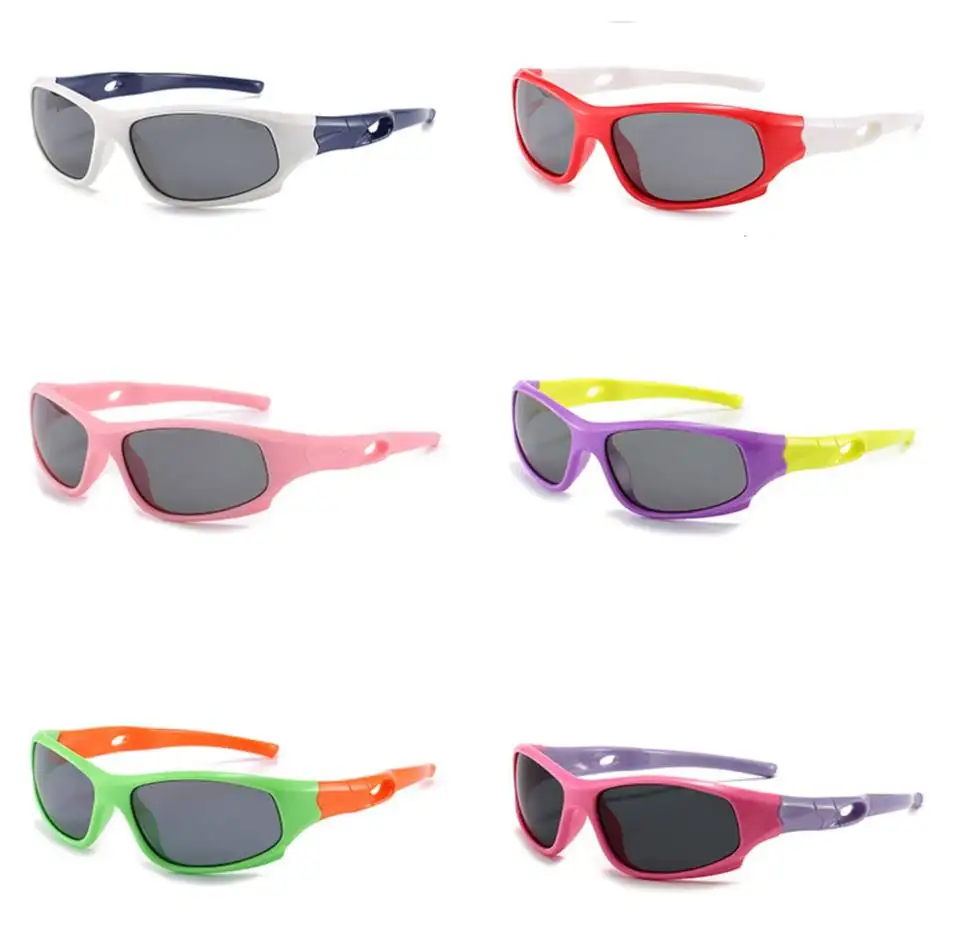 PAVA vendita calda 2023 occhiali TAC occhiali da sole in Silicone per bambini uv400 occhiali da sole sportivi occhiali da sole polarizzati per bambini