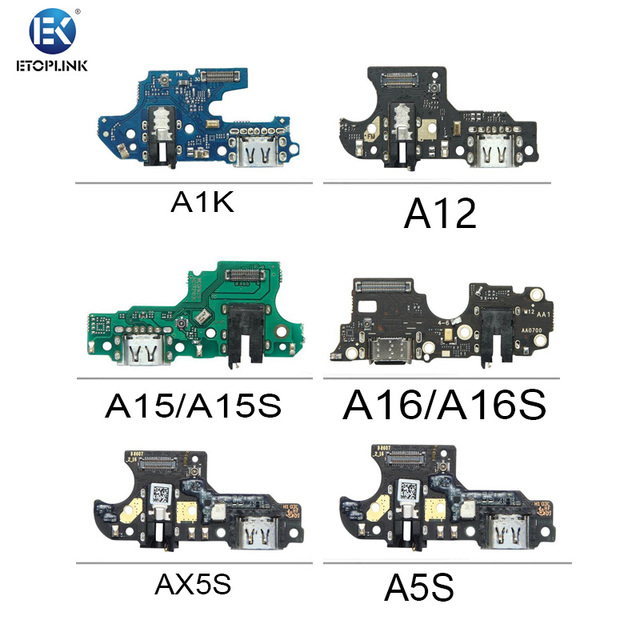 USB Charging Port Dock Plug Connector Charger Board for OPPO A1K A12 A15 A15S A16 A16S A5S AX5S Flex Pin Placa De Carga